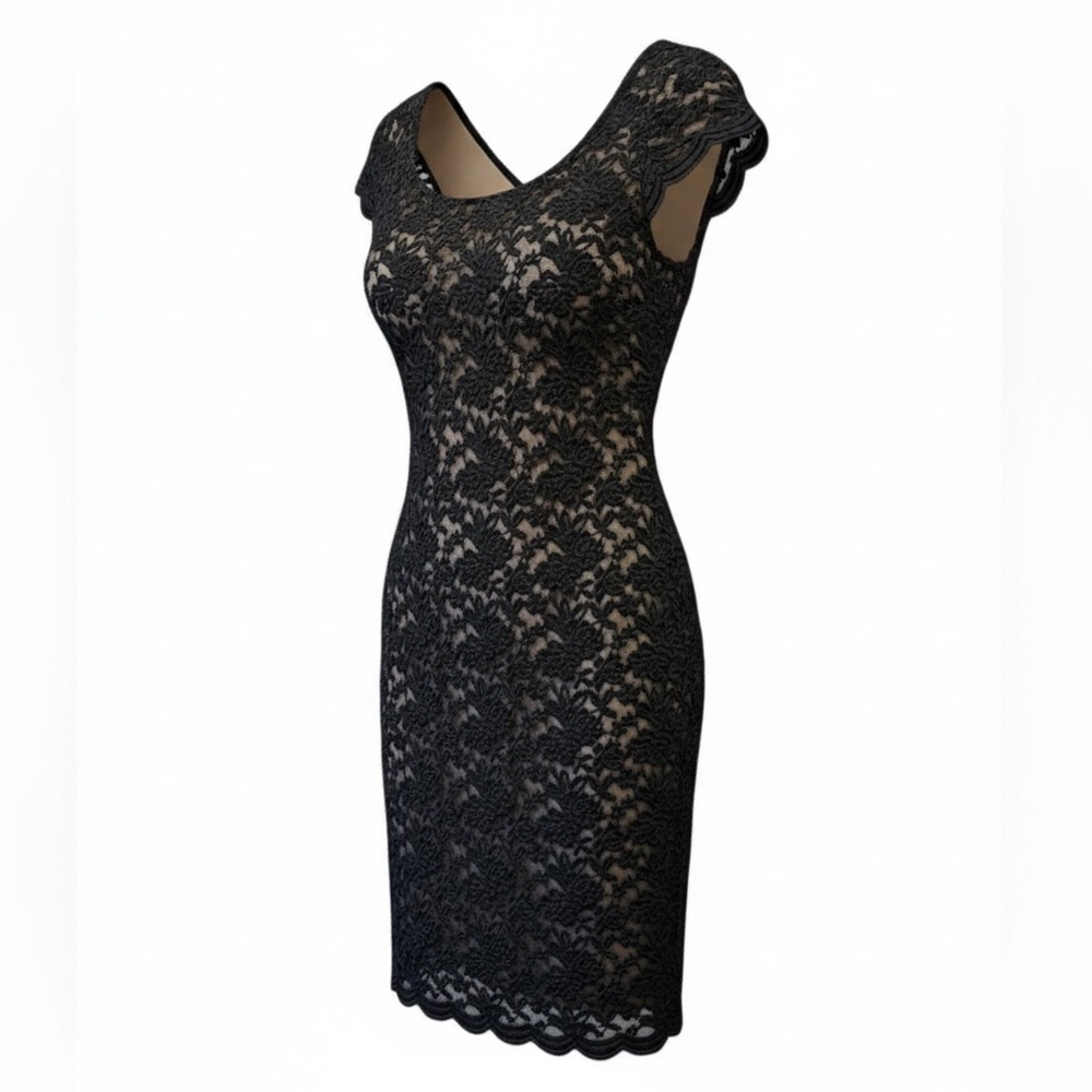 DB Established 1962 Black & Tan Lace Cocktail Dress – 16